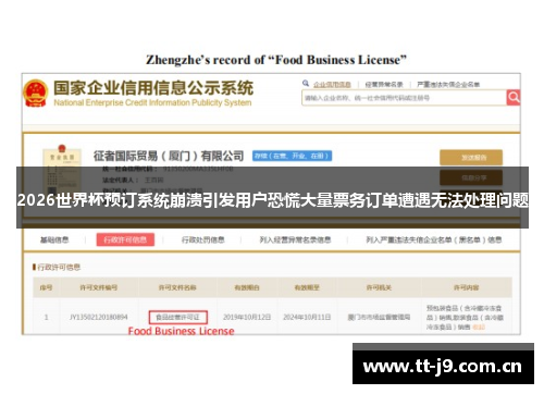 2026世界杯预订系统崩溃引发用户恐慌大量票务订单遭遇无法处理问题 2026世界杯预订系统崩溃引发用户恐慌大量票务订单遭遇无法处理问题